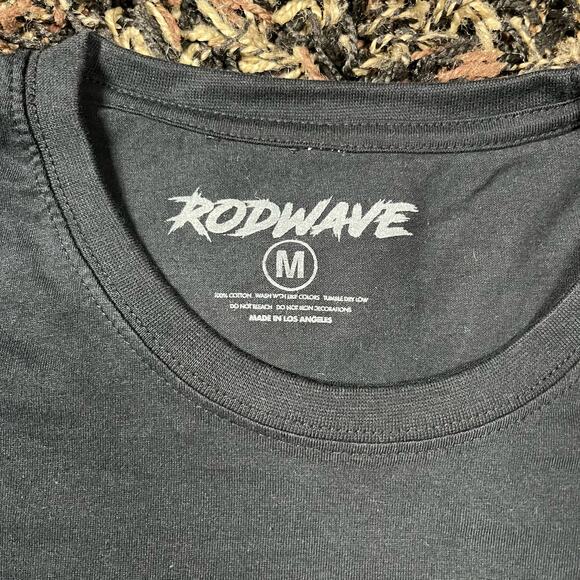 Rod Wave For The Fans Love is War Black Tee T Shirt Mens Sz M New - Picture 5 of 5